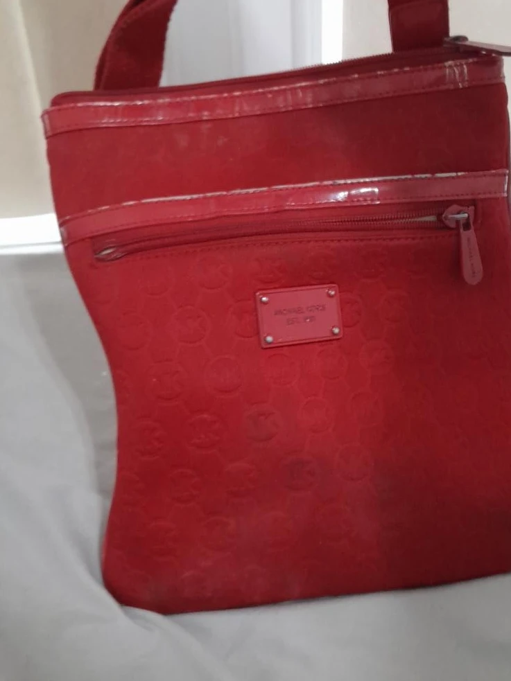 🌱KORS Red Logo Crossbody Bag