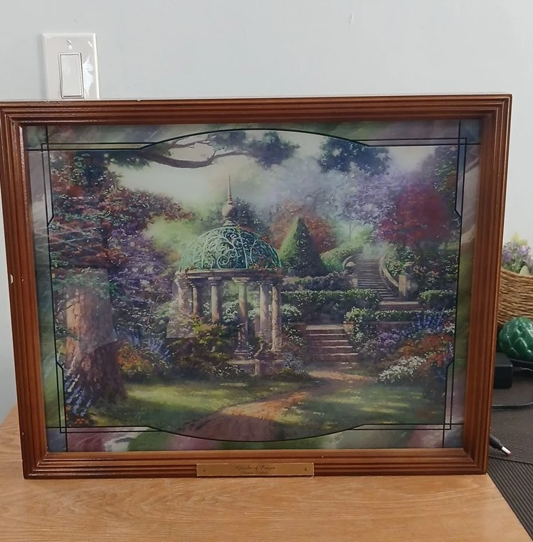 Thomas Kinkade Gazebo of Prayer Illuminating Stained Glass