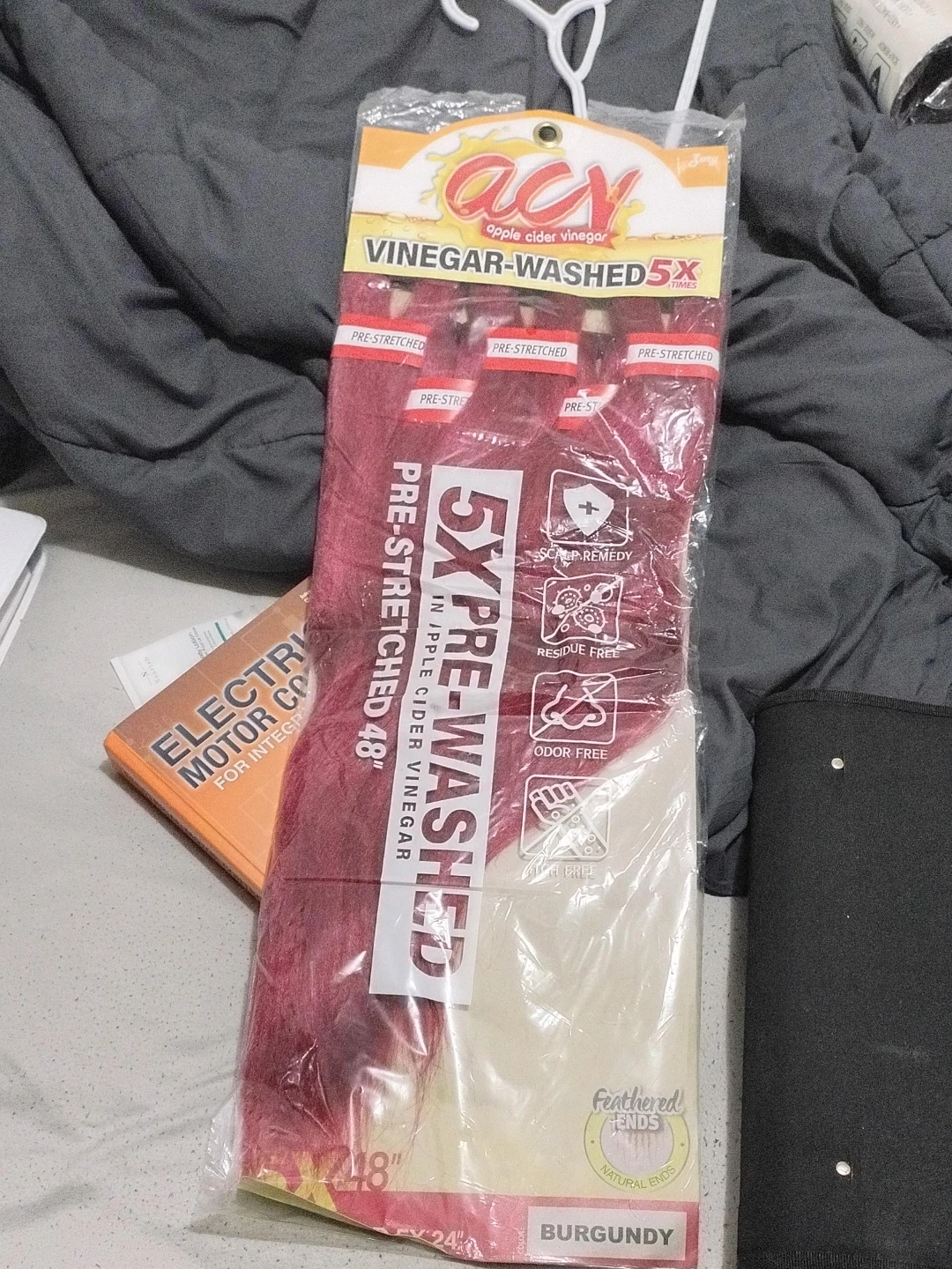 ACY 5X Pre-Washed Braiding Hair - Burgundy 48"