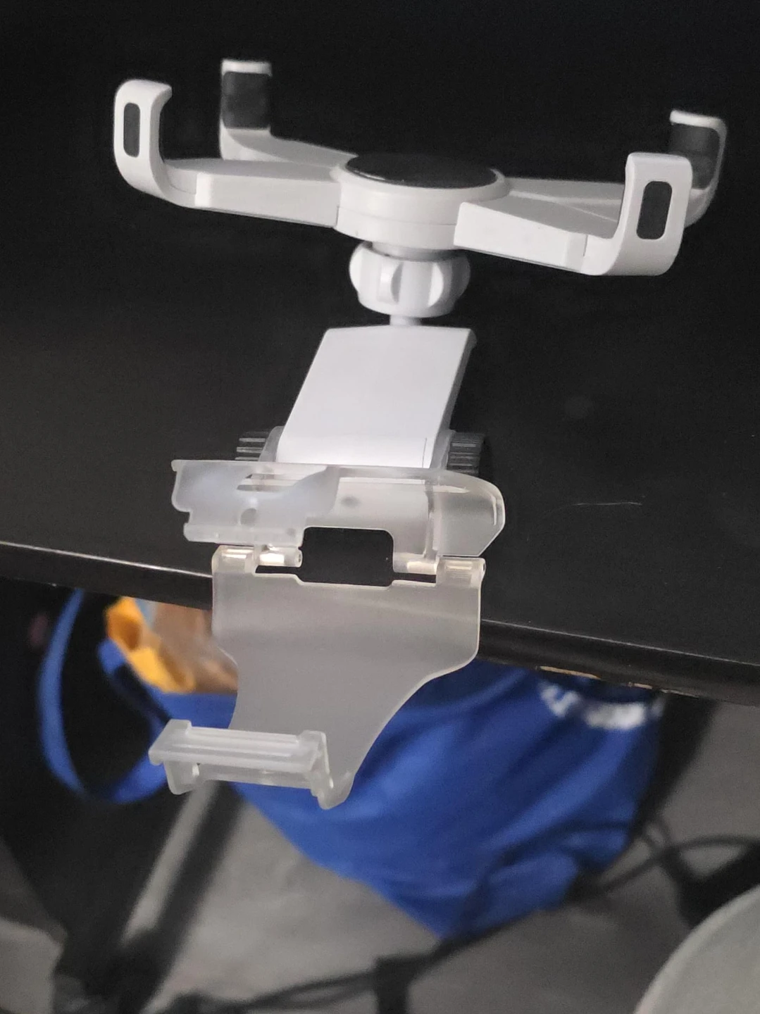 White phone/ps controller Mount w/ clamp