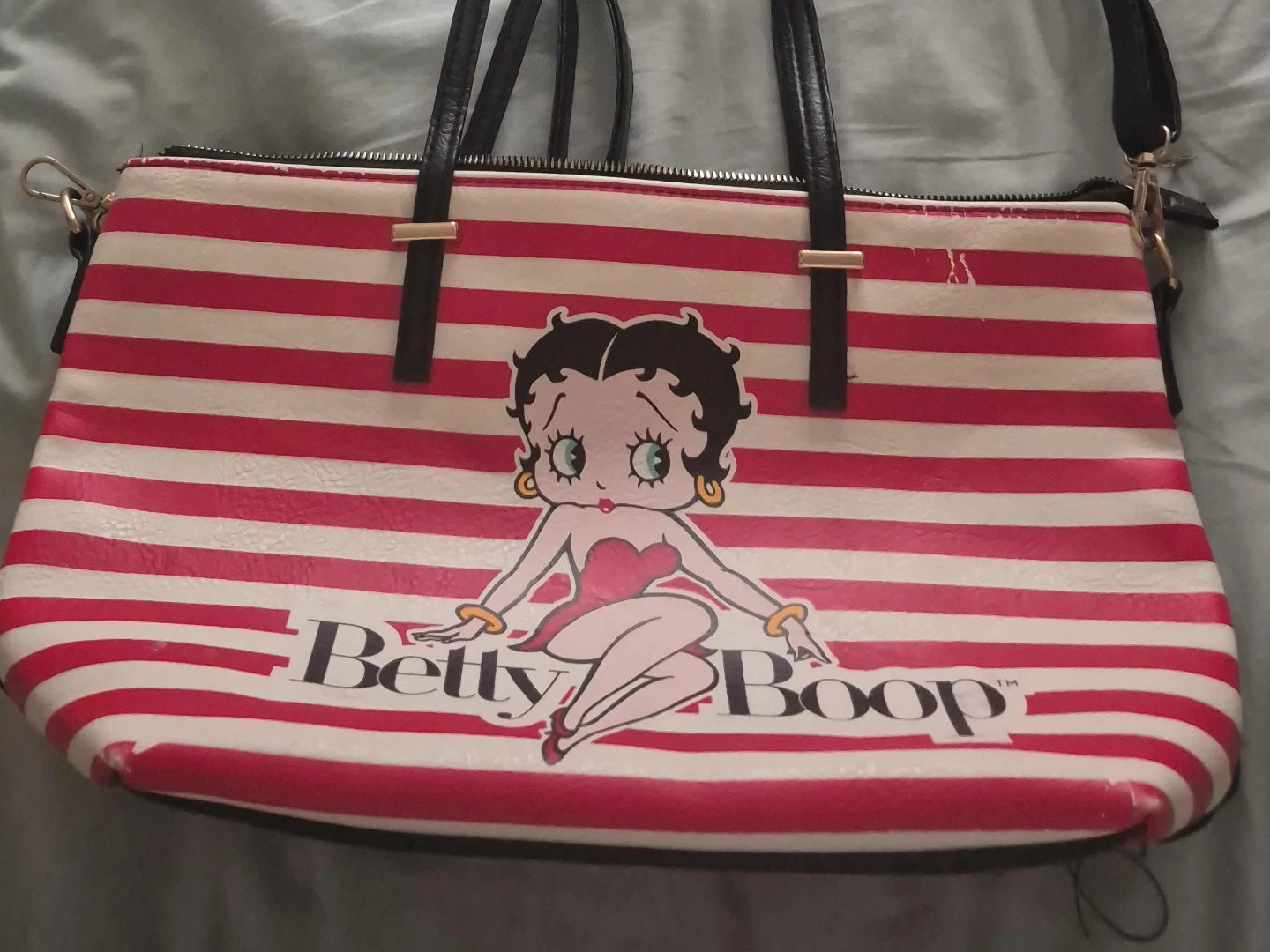 Betty Boop Striped Handbag