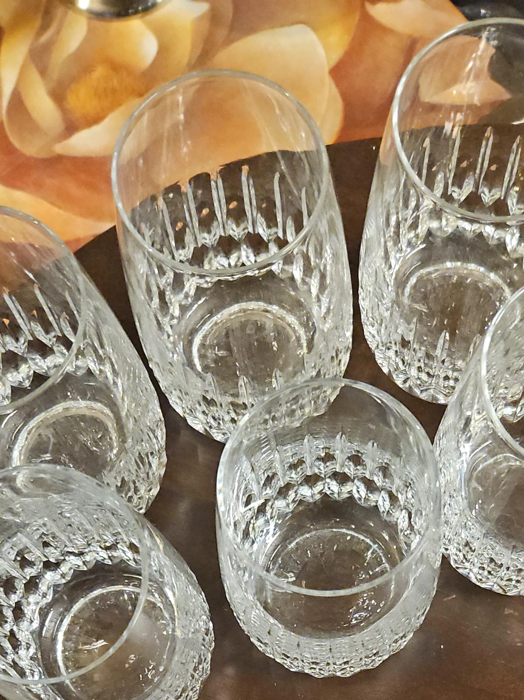 Set of 6 Cut Glass Tumblers