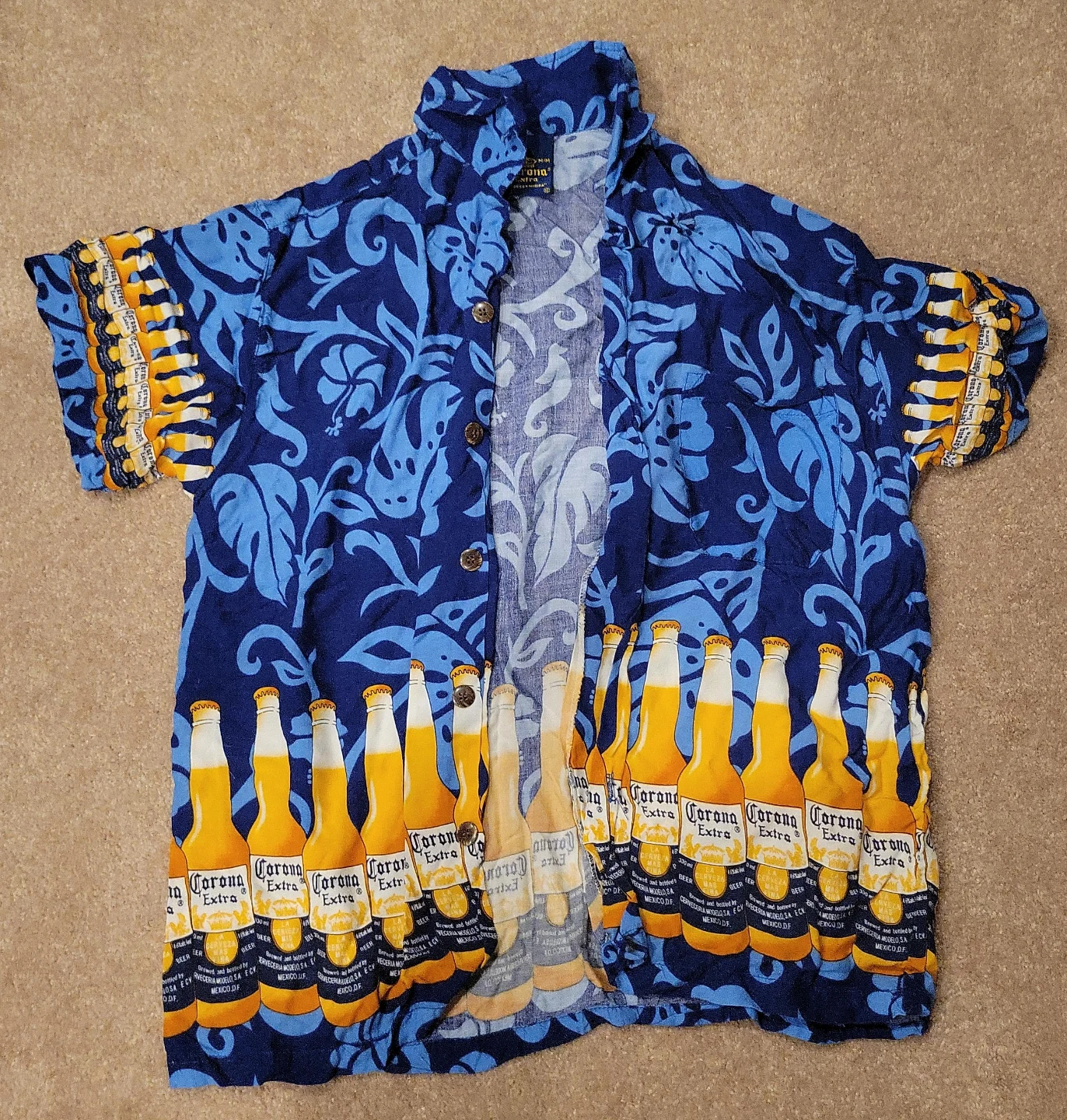 Corona Extra Hawaiian Shirt Size M/M