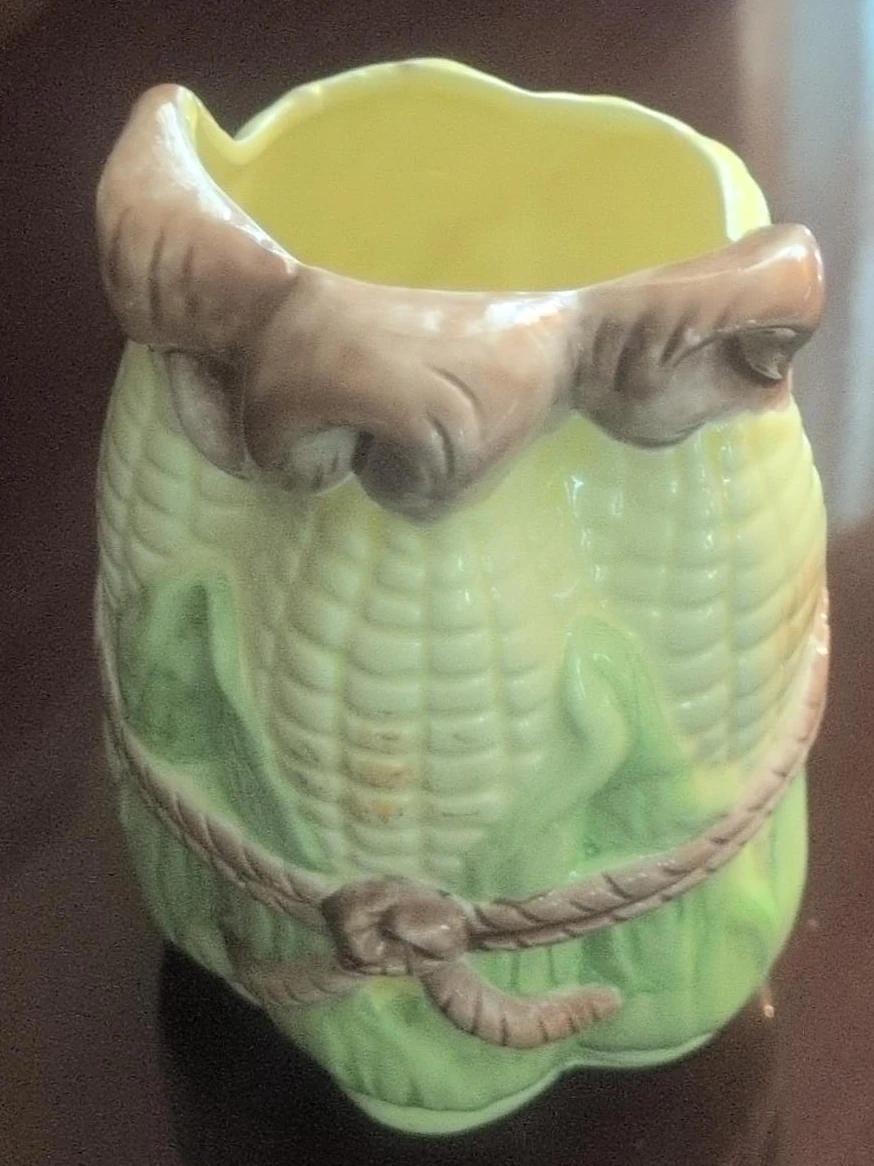 Ceramic Corn Basket Vase
