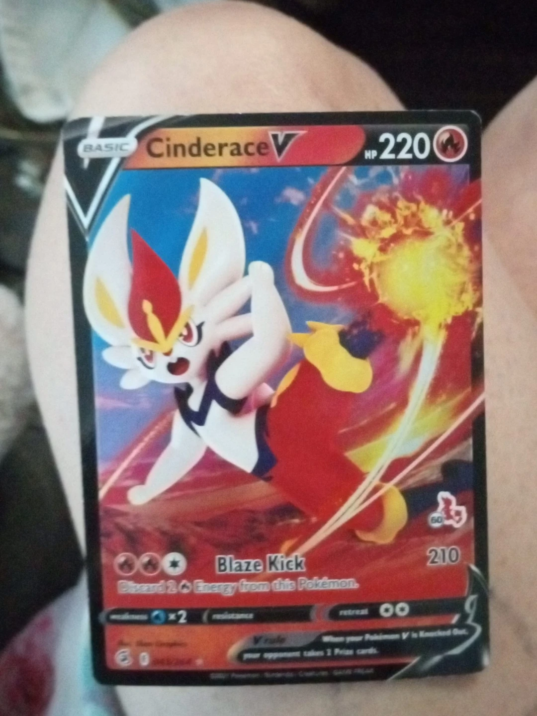Pokemon Cinderace V Trading Card