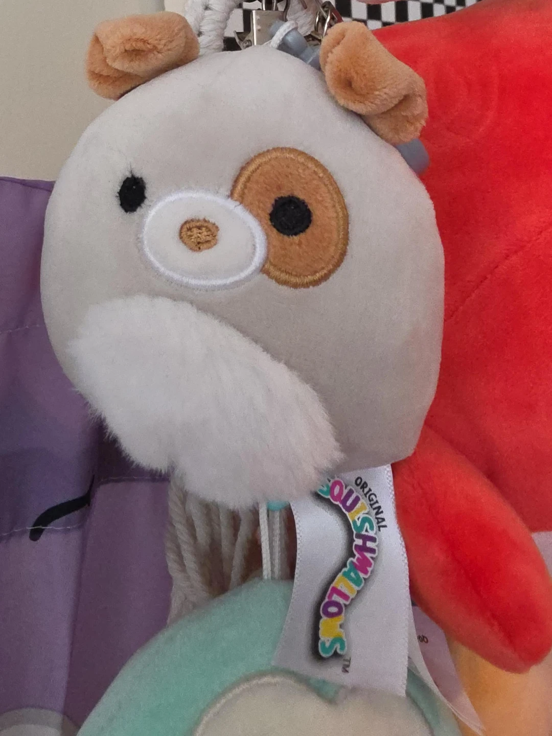 Squishmallows Plush Dog Keychain