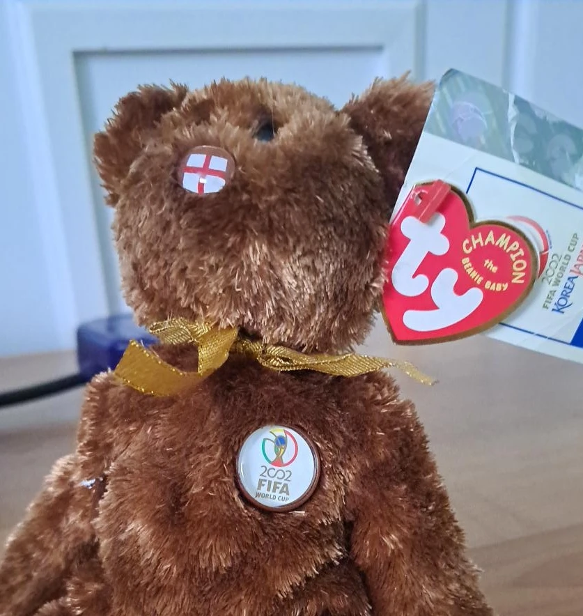 2002 FIFA World Cup Champion Ty brand Teddy Bear