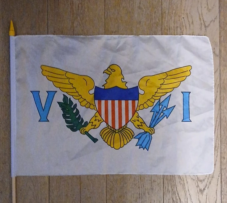 US Virgin Islands Small Handheld Flag