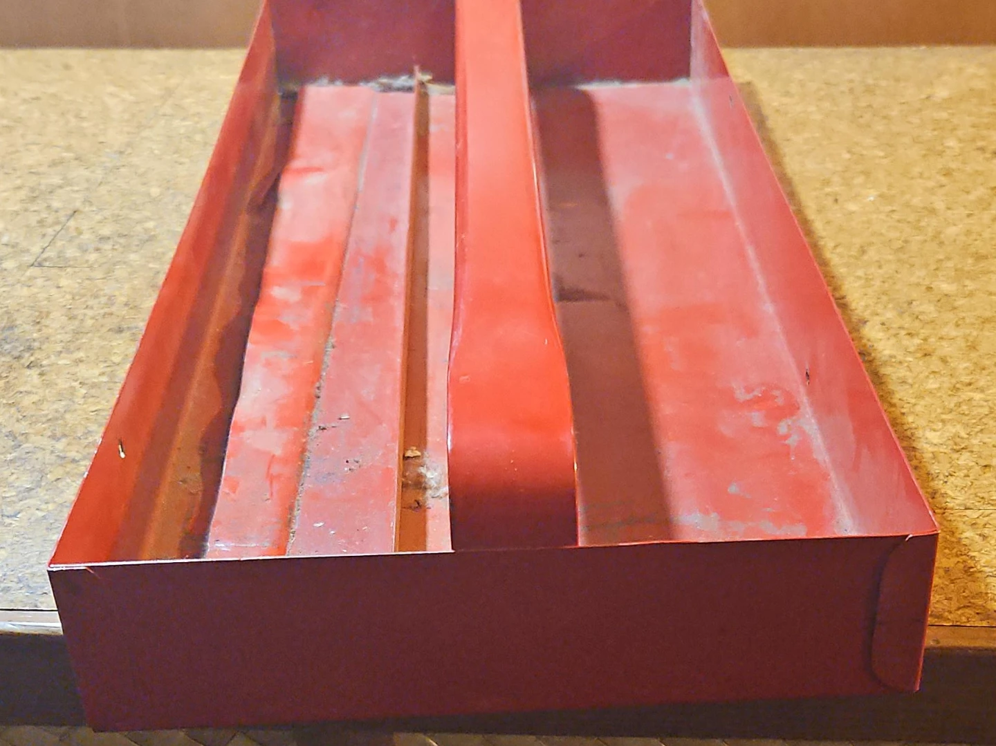 Red Metal Tool Tray Organizer