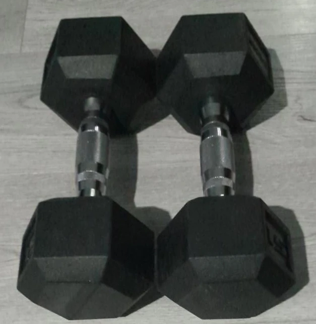 Pair of 15lb Hex Dumbbells