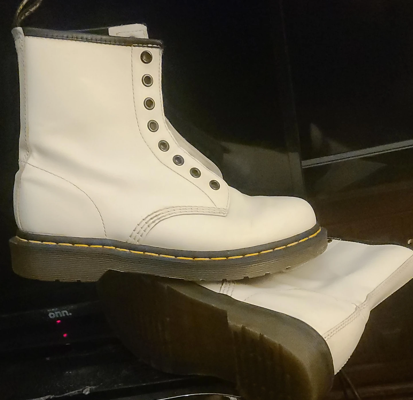 Dr. Martens White Leather Boots