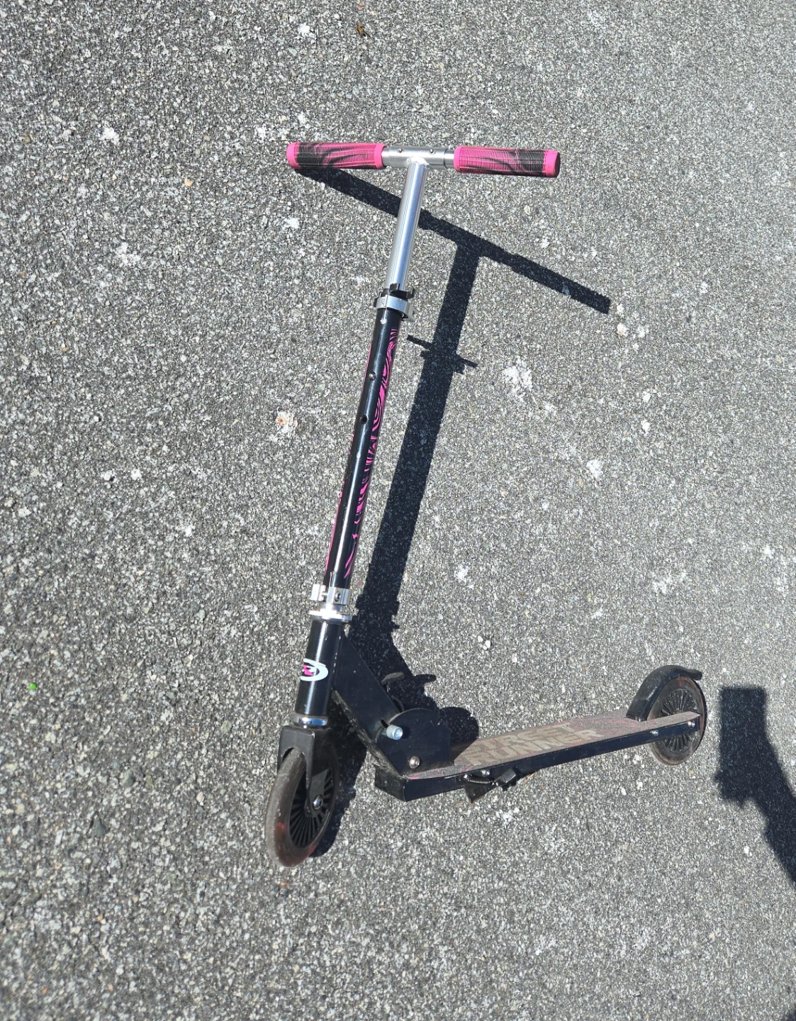 Black and Pink Kids Scooter
