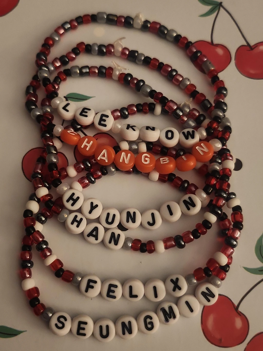 Handmade Beaded Bracelets with STRAY KIDS Member Names