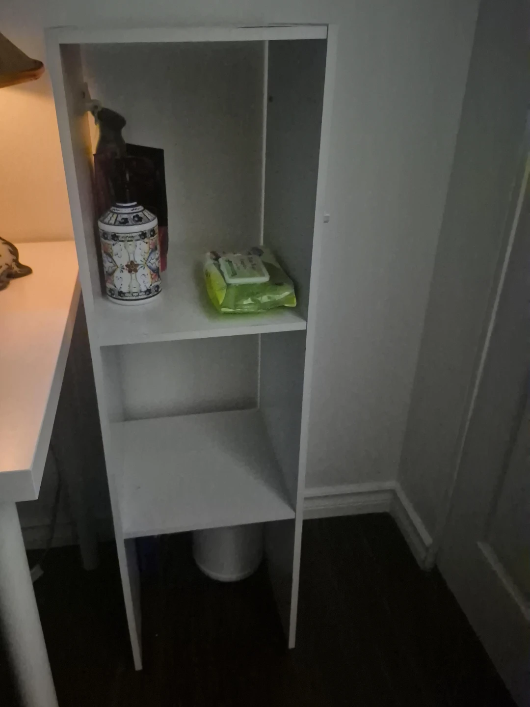 White Narrow Shelf Unit