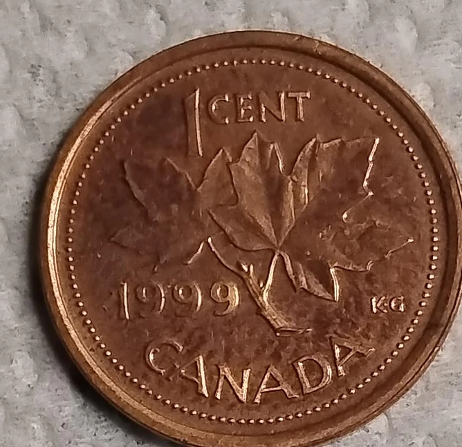 1999 Canadian 1 Cent Coin