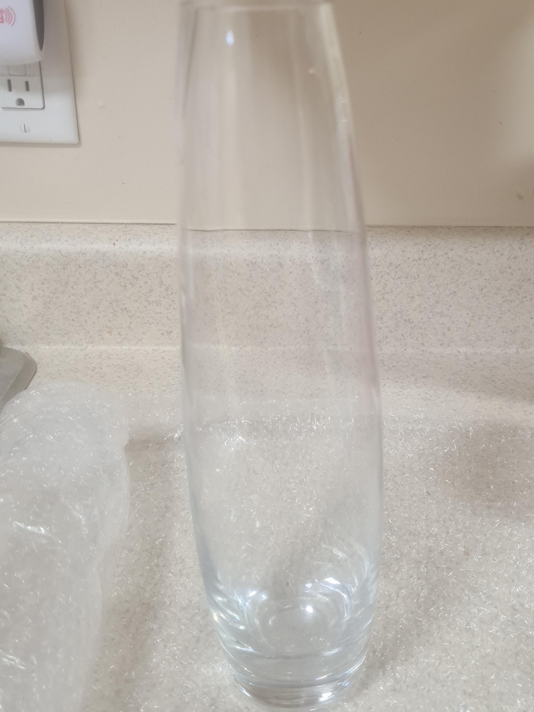 2 Clear Glass Vase