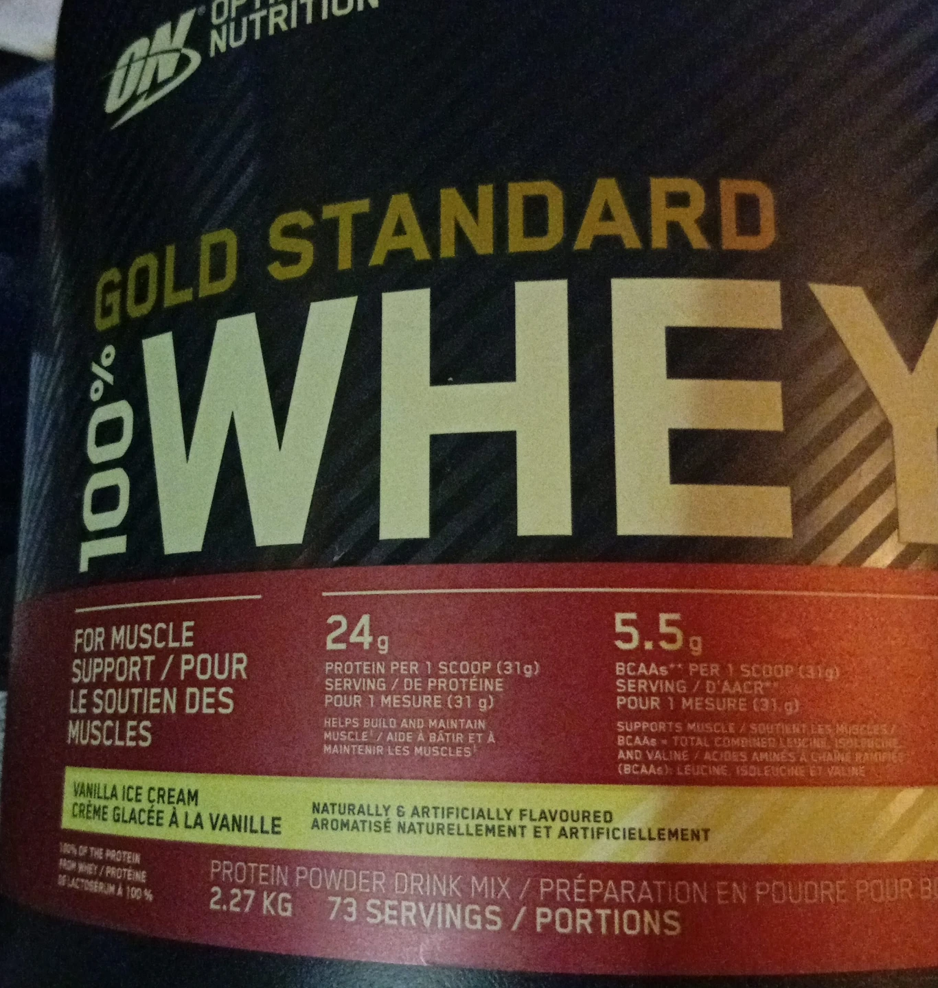100% gold standard WHEY PROTEIN