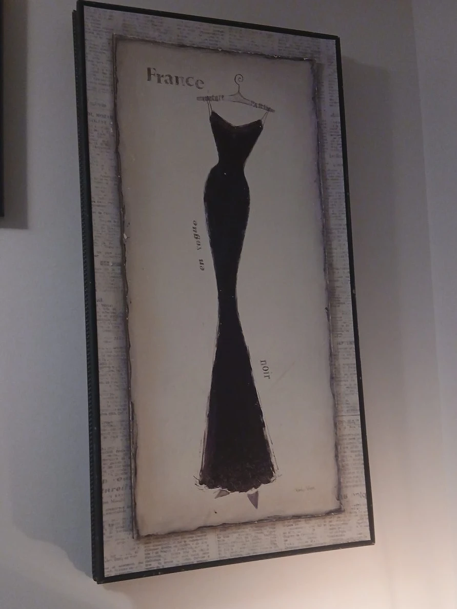 Framed "Black Dress" Wall Art