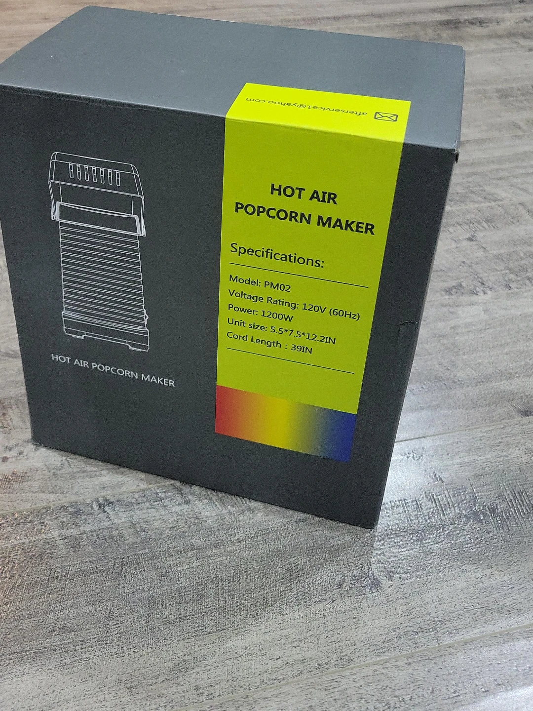 Hot Air Popcorn Maker - Model PM02