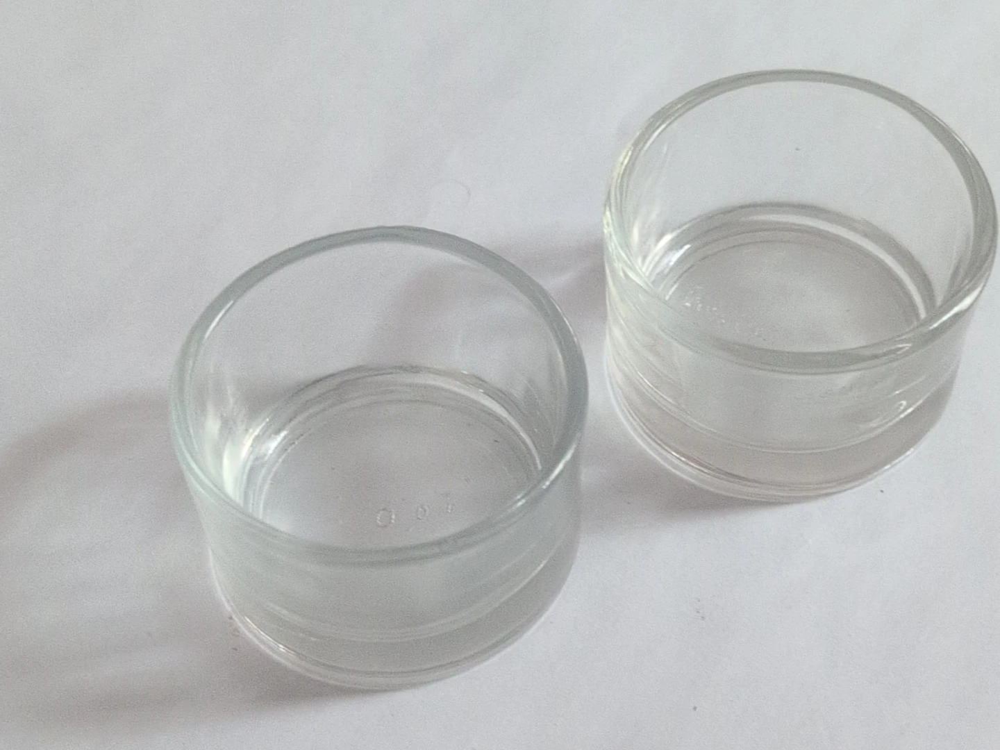 Set of 2 Clear Glass Votive Holders