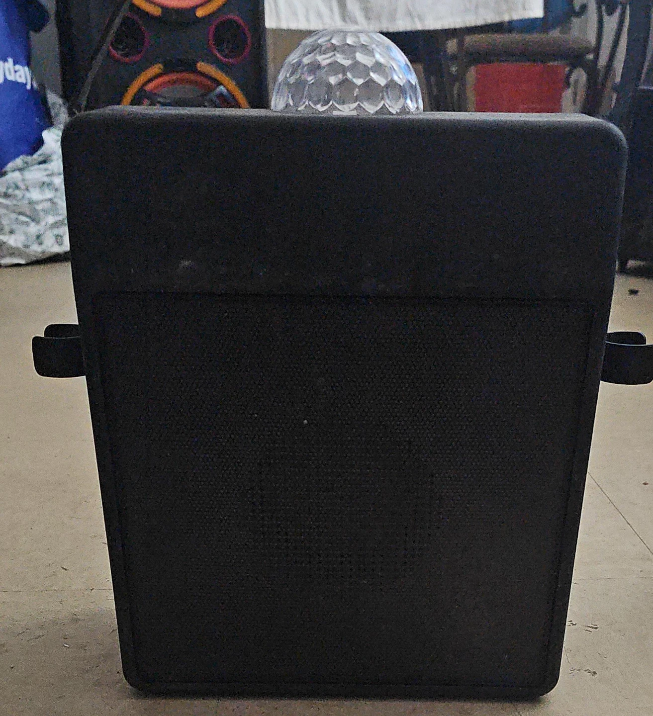 Black Portable Speaker with Disco Ball