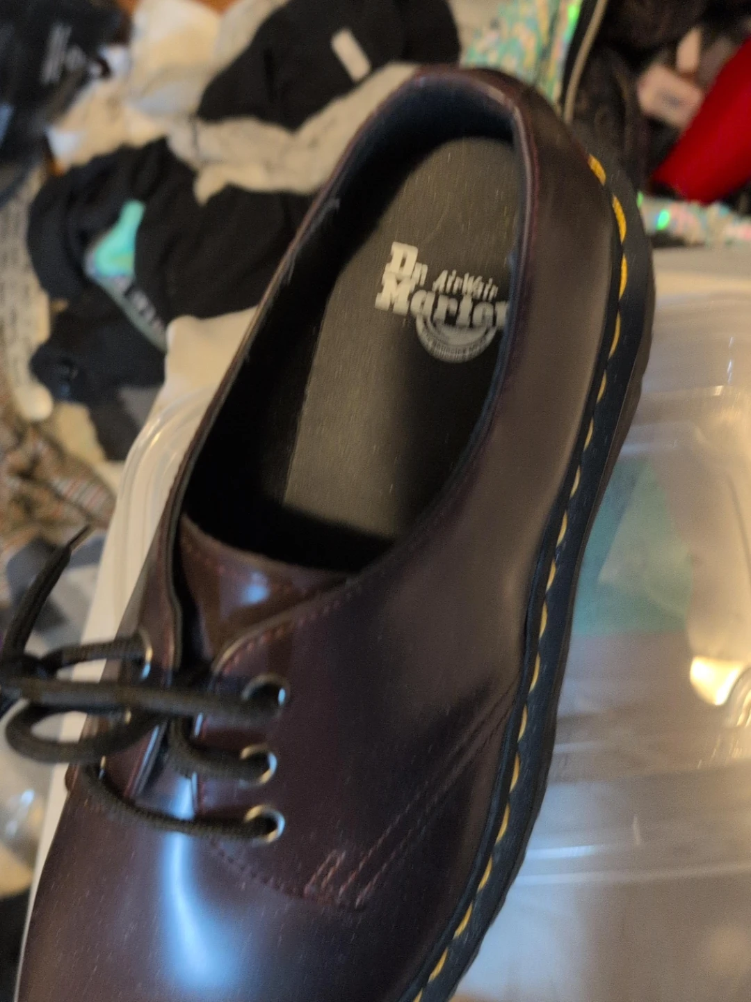 Dr. Martens Cherry Red Leather Oxford Shoes