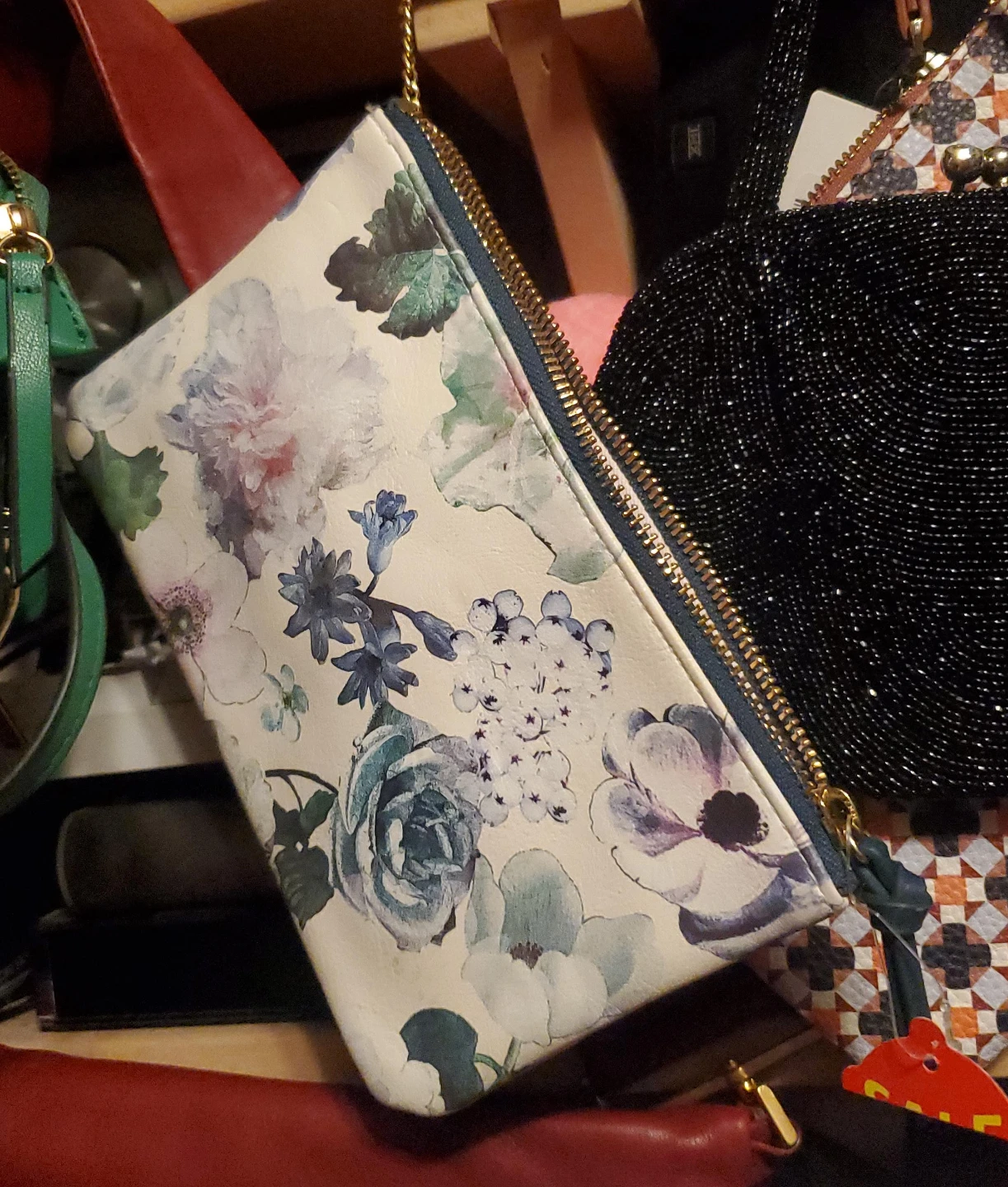 Floral Print Clutch Bag