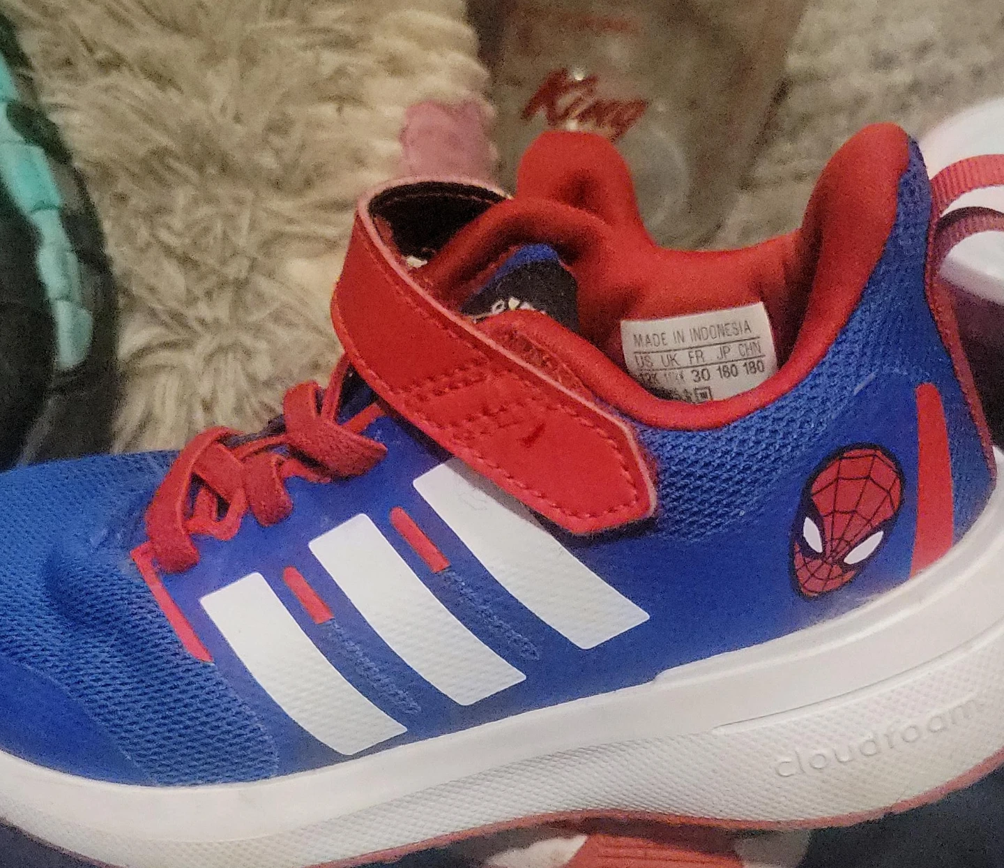 Adidas Spider-Man Cloudfoam Running Shoes Toddler Size 10K