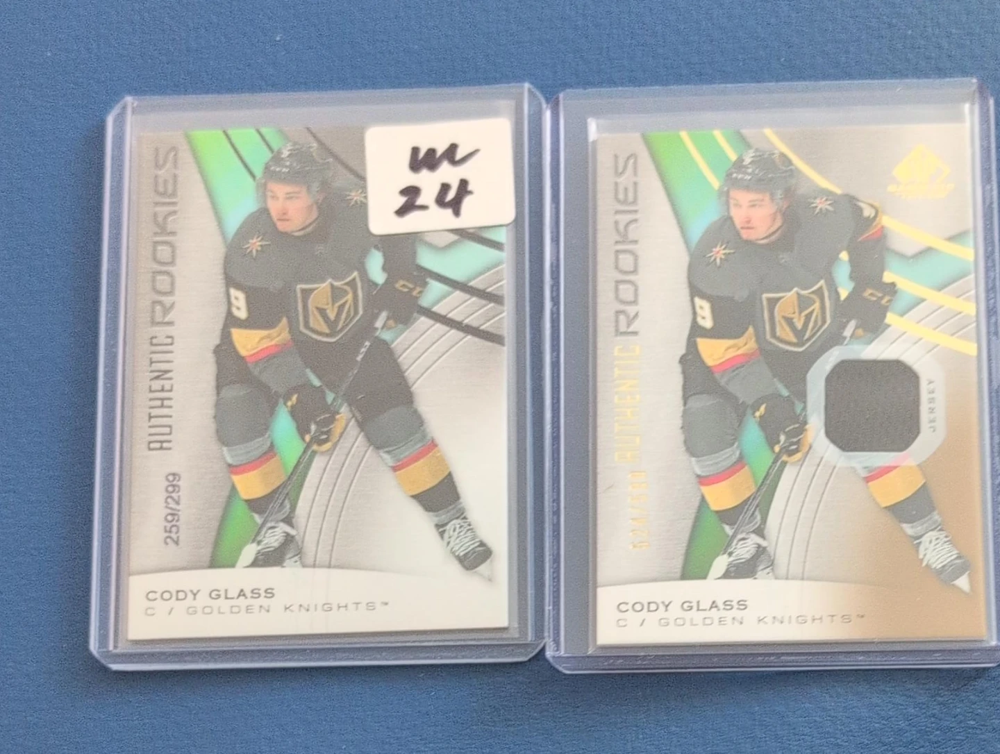 Cody Glass 2019-20 Upper Deck Authentic Rookies Game Used Jersey