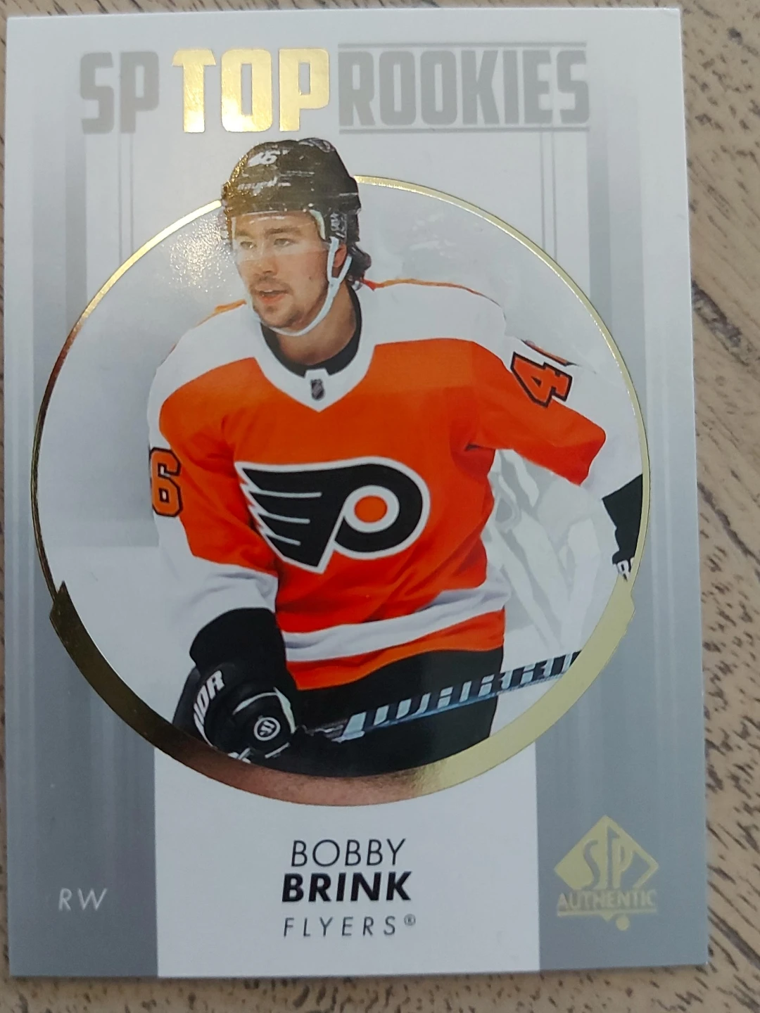 SP Authentic Bobby Brink Flyers Rookie Hockey Card