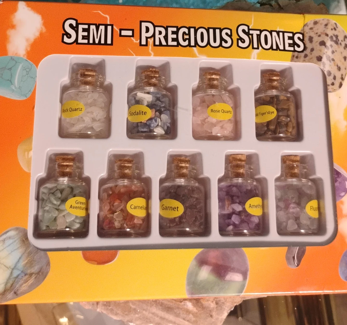 Semi-Precious Stones Collection - 9 Small Glass Jars - photo 3