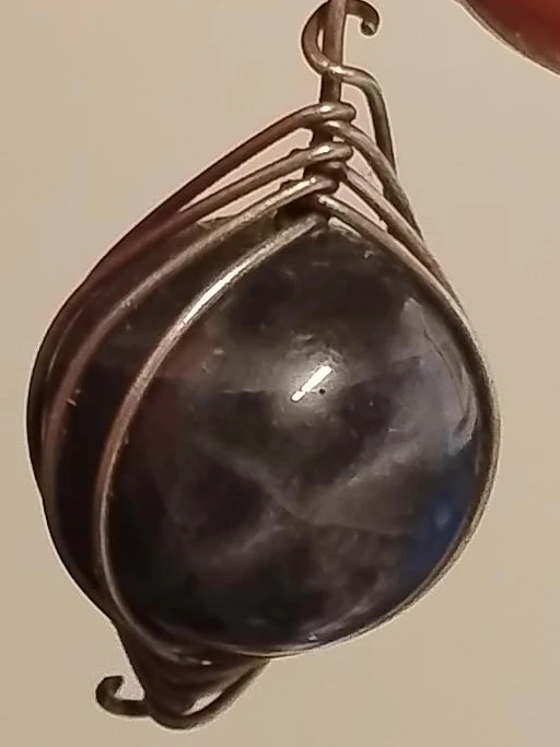 Wire Wrapped Purple Gemstone Pendant