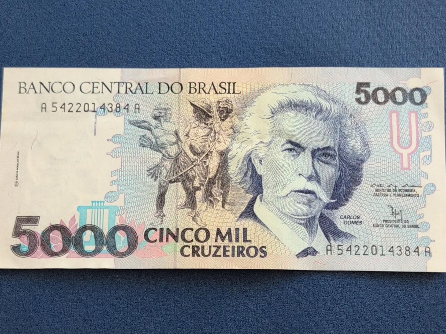 5000 Cruzeiros Banknote - Banco Central do Brasil