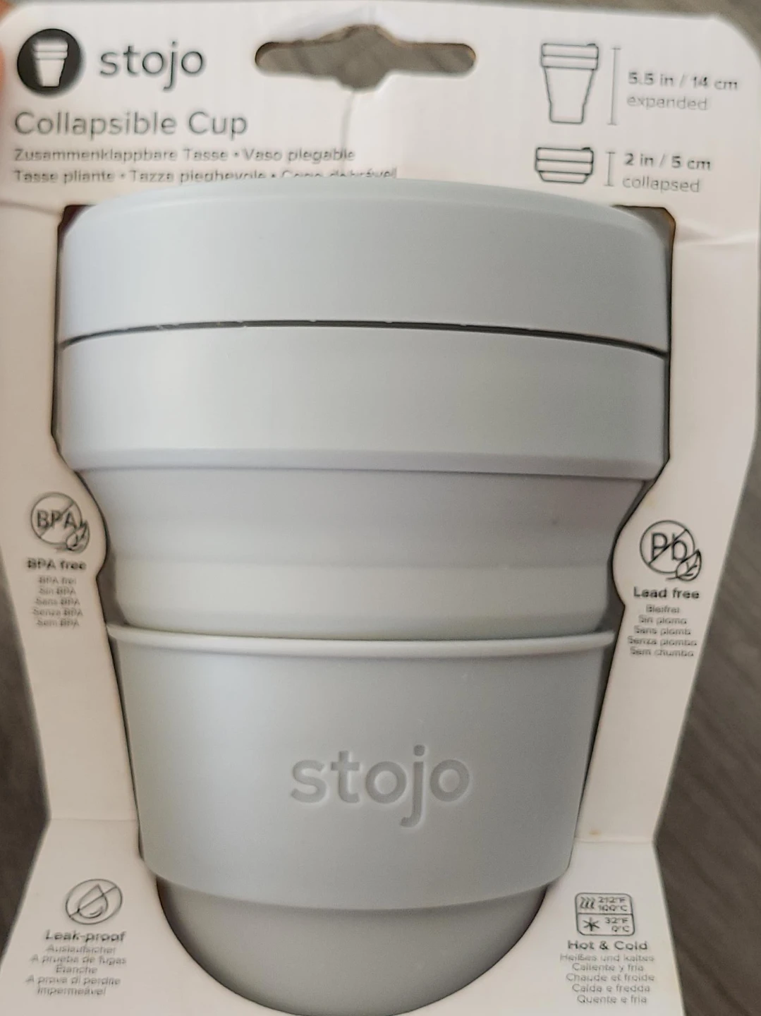 Stojo Collapsible Cup - Grey