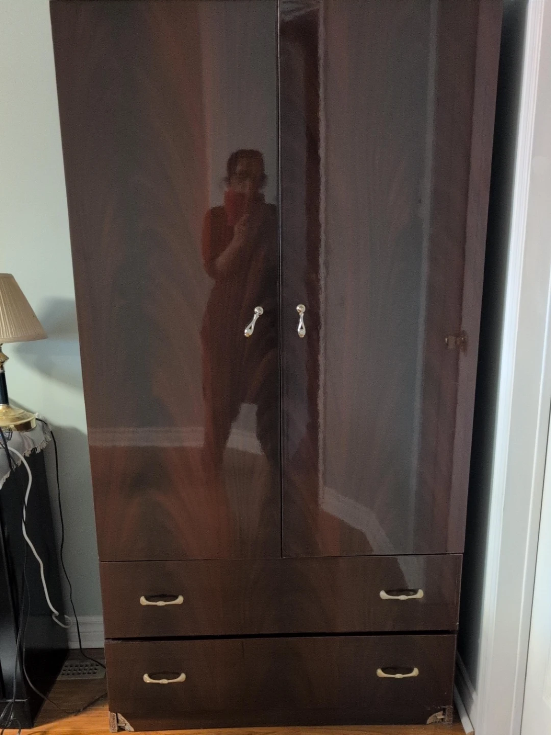 Vintage Wardrobe with Drawers pick up as both corners are broken