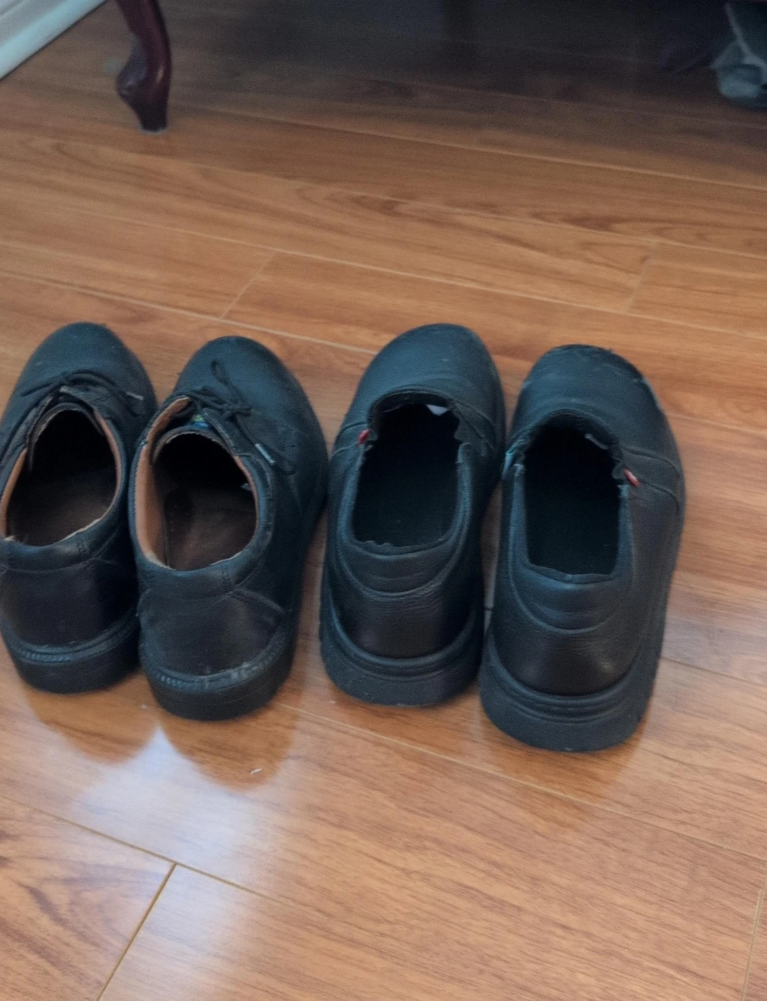 Two Pairs of Men's Black safety Shoes