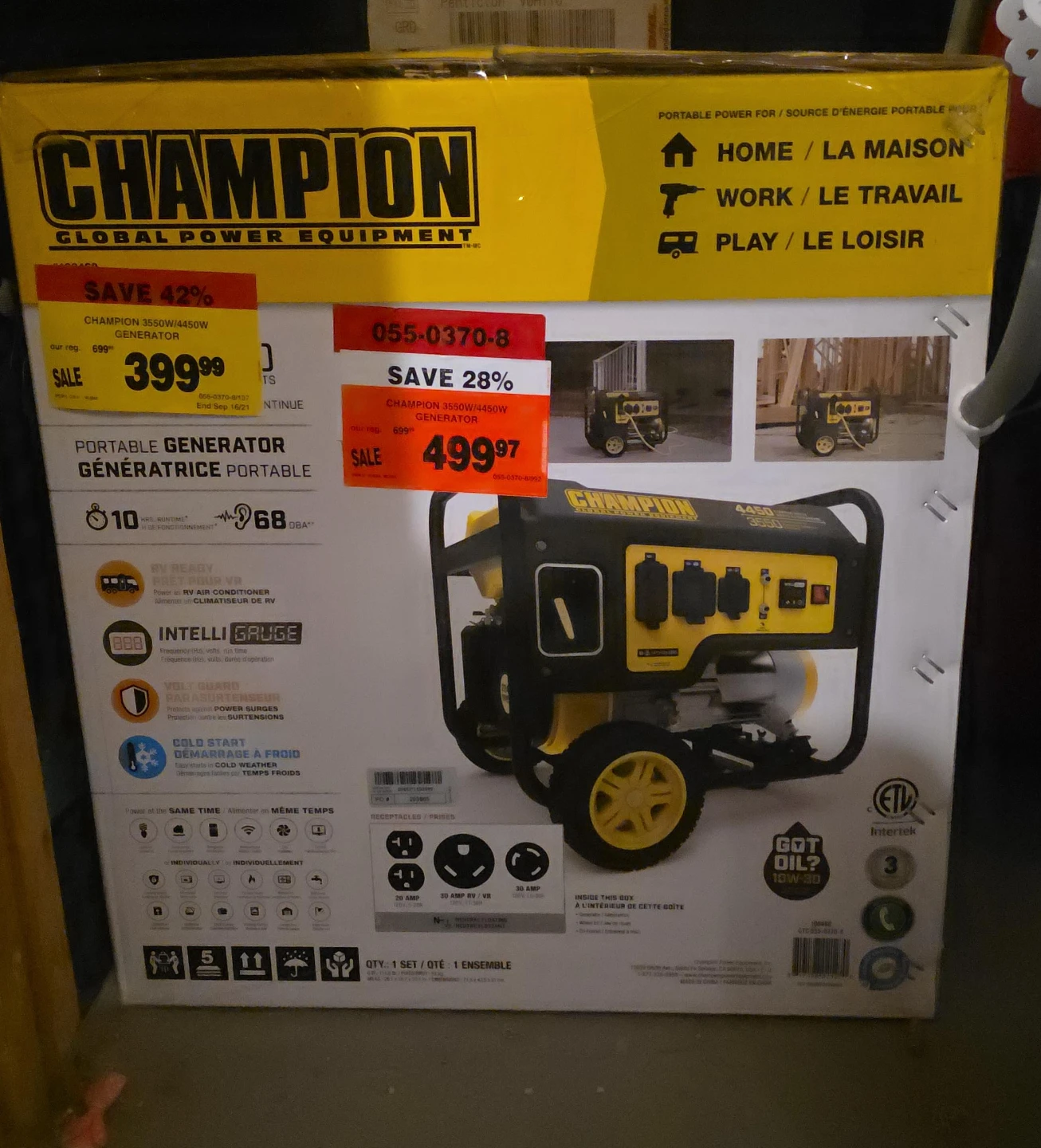 Champion 3550W/4450W Portable Generator