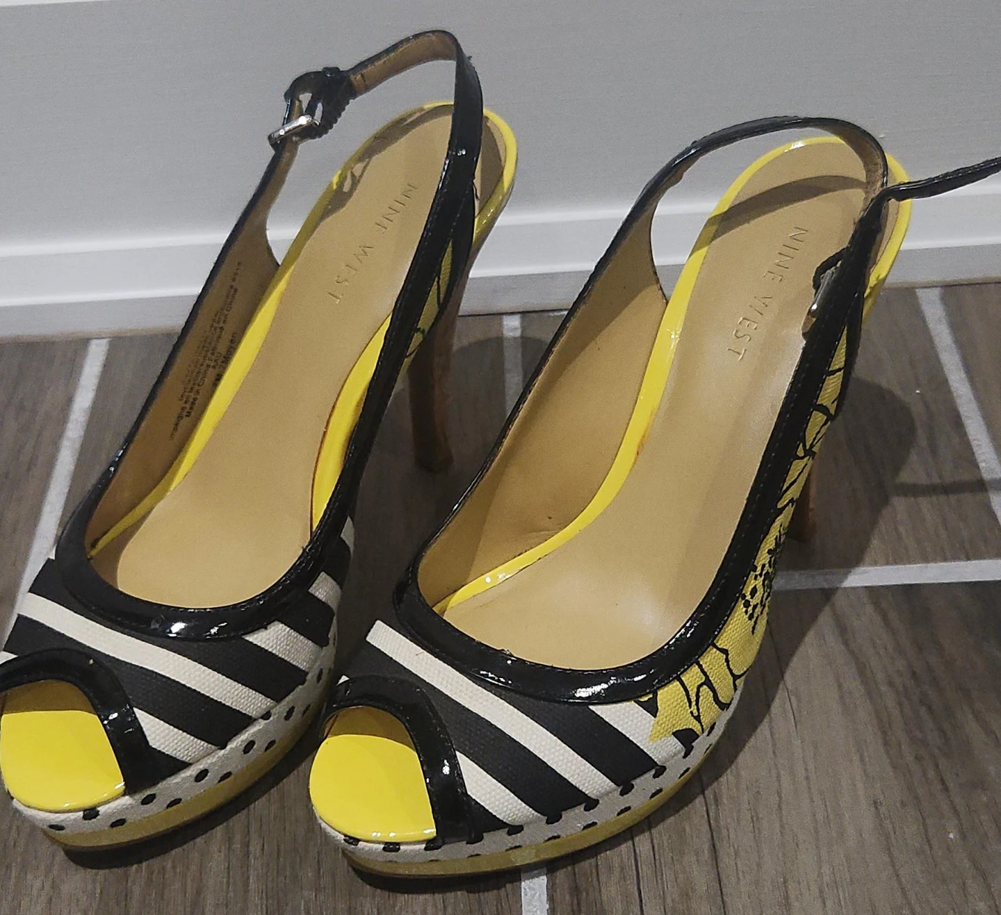 Nine West Women's Peep Toe Slingback Heels