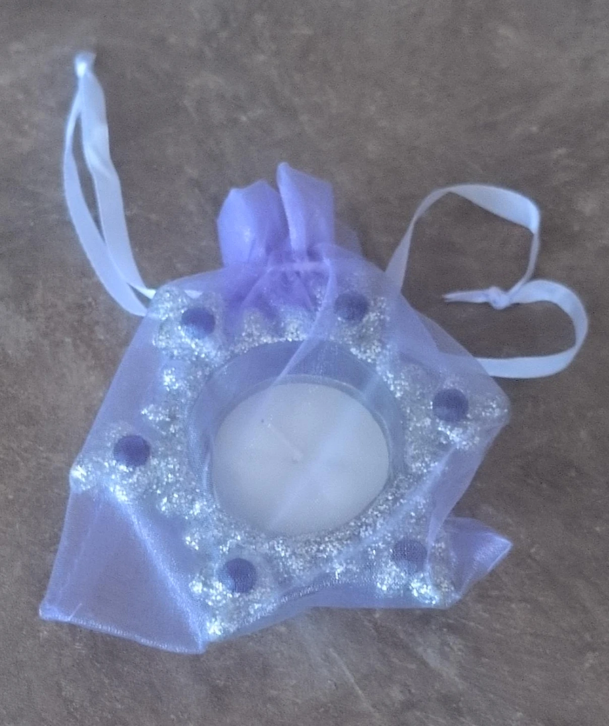 Decorative Tea Light Holder in Organza Bag
