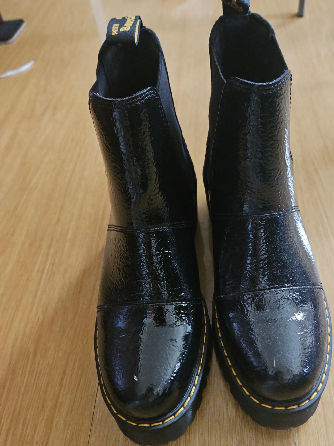 Dr. Martens Black Patent Chelsea Boots