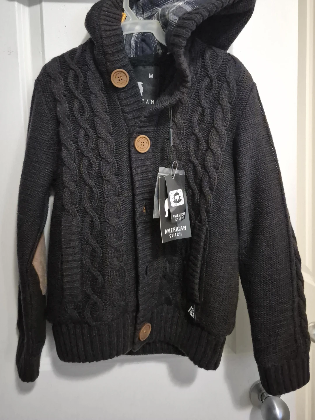 American Stitch Hooded Cardigan Size M - photo 2