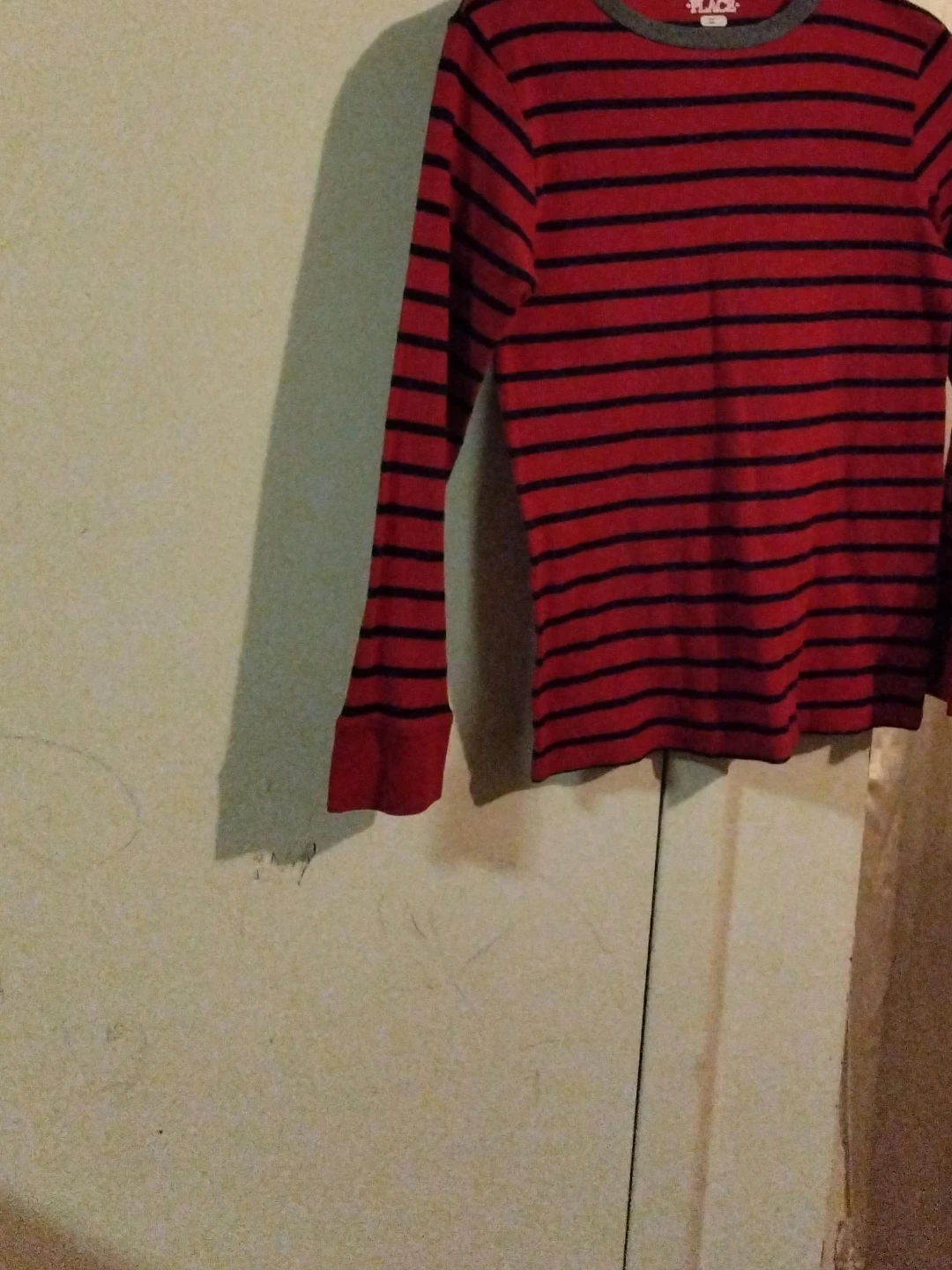 The Children's Place Red & Black Striped Long Sleeve Shirt