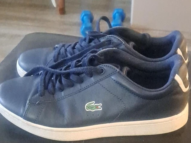 Lacoste Navy Blue Leather Sneakers