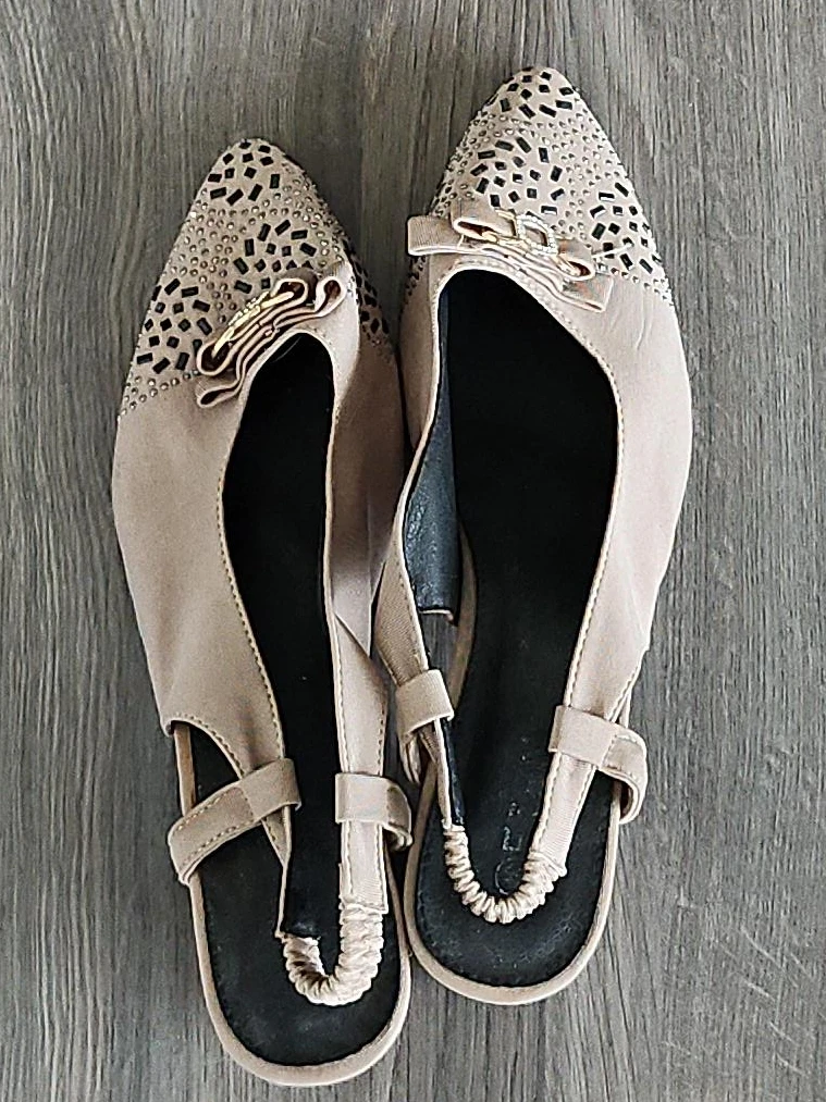Women's Embellished Slingback Flats