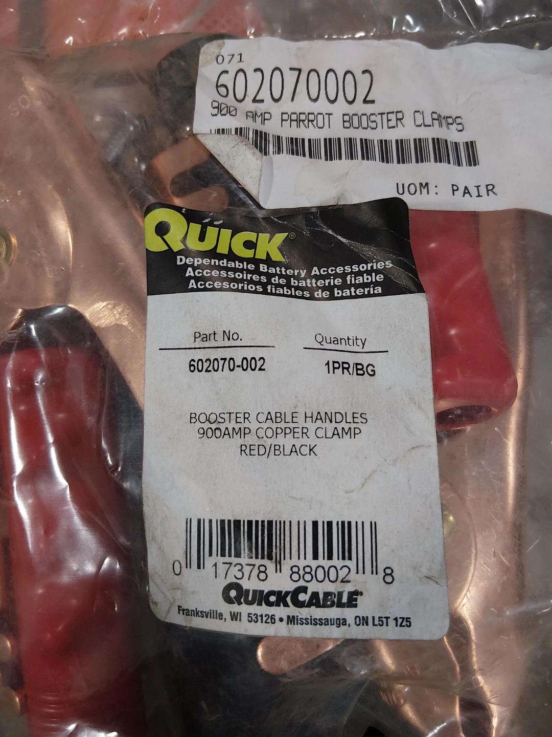 QuickCable 900 Amp Booster Cable Handles