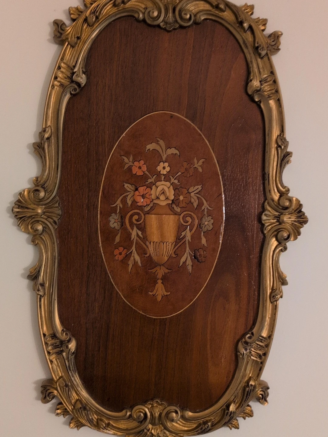 Must pick up March 30!k!Ornate Wall Plaque with Floral Inlay