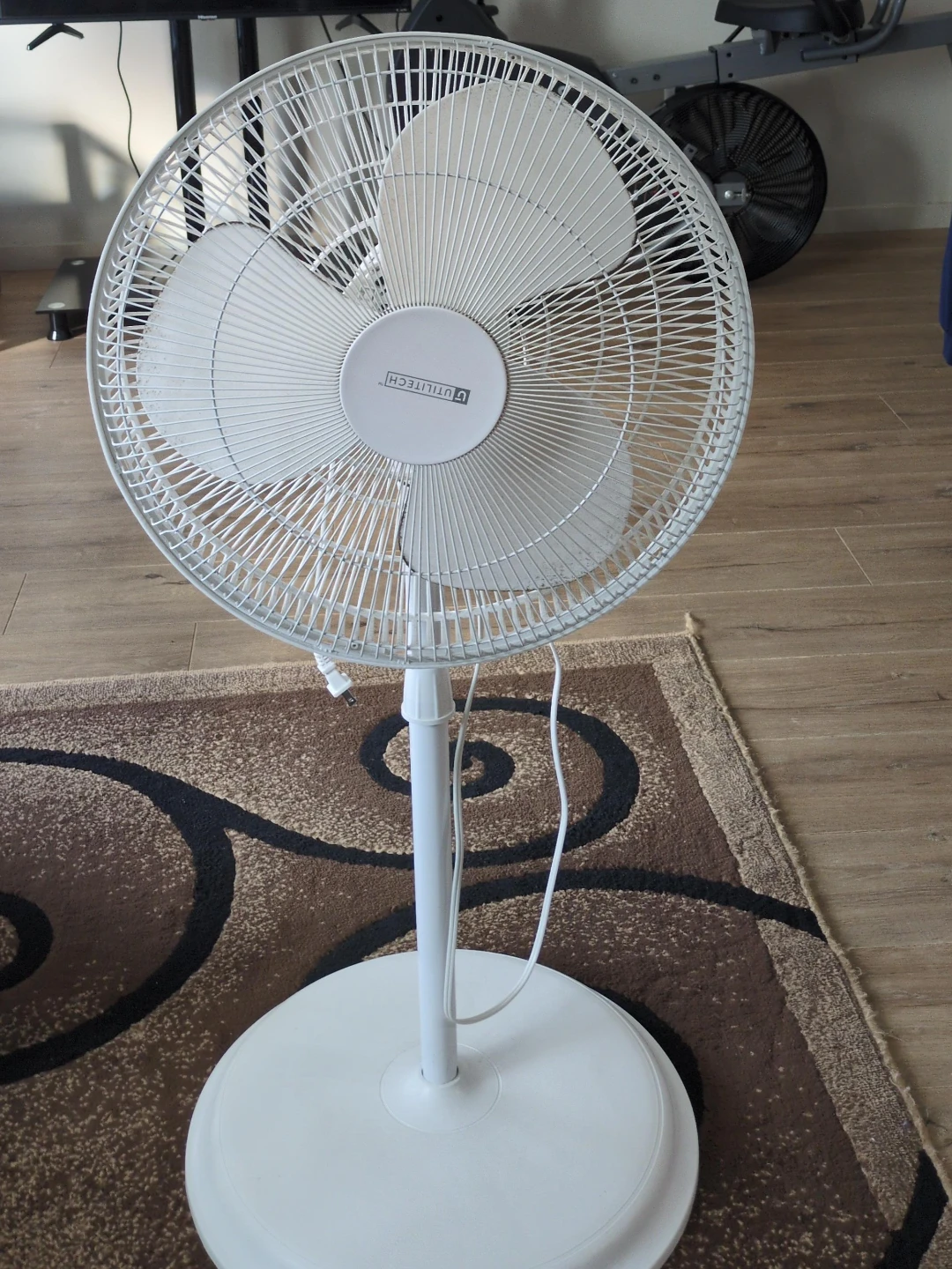 Utility Tech White Pedestal Fan