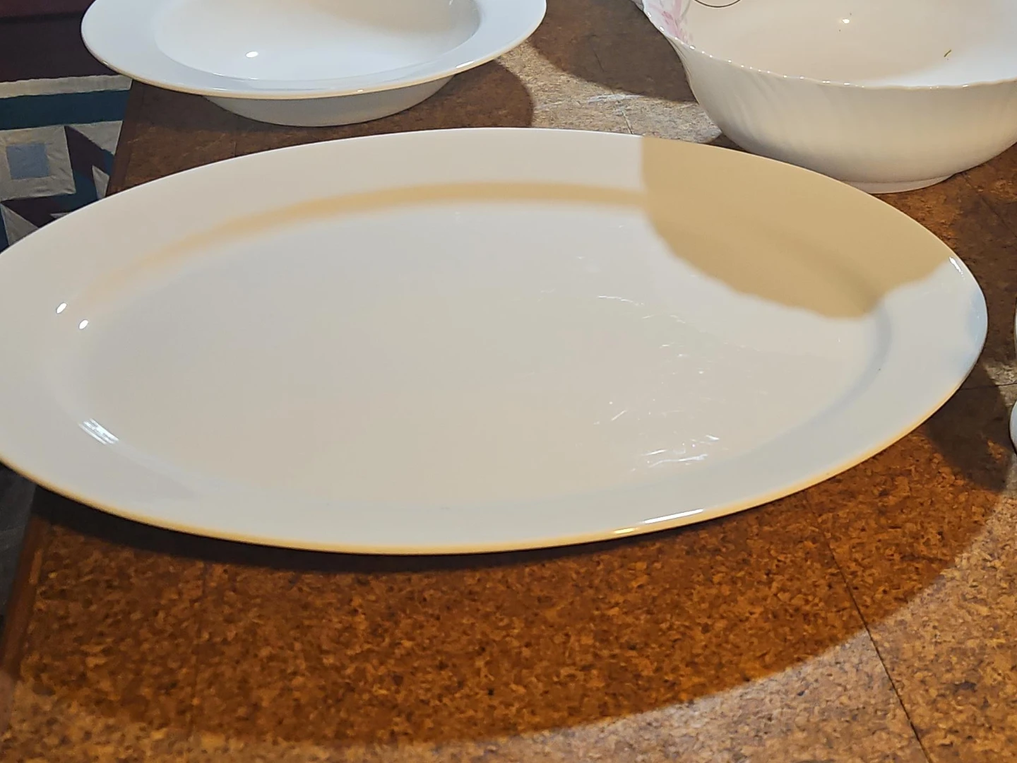 White Oval Serving Platter