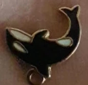 Orca Killer Whale metal pendant