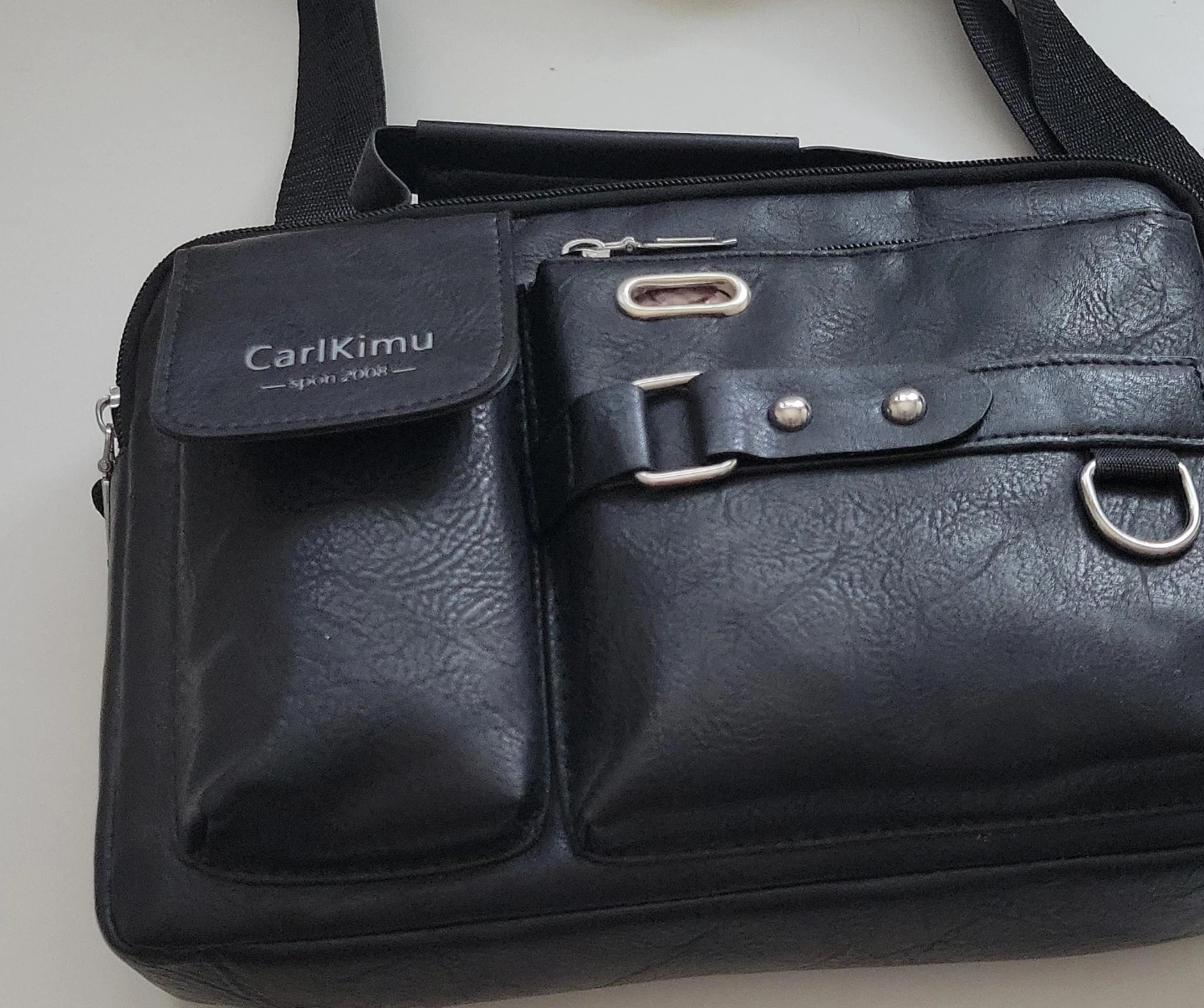 CarlKimu Black Messenger Bag